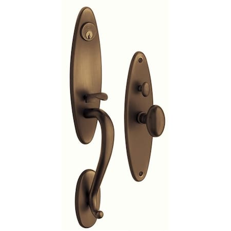 Baldwin Double Cylinder Entry Handlesets Antique Brass 6573.050.DBLC